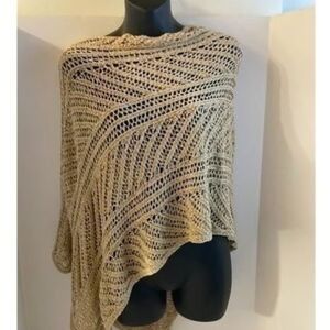 Chico's Beige Knit Poncho